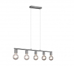 Trio-Lighting Vannes  5xE27 brushed steel piekaramā lampa