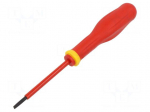 Screwdriver: insulated | slot | 3.5x0.6mm | Blade length: 75mm | 1kVAC