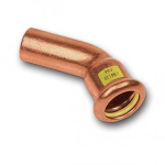 Gāzes Cu-PRES līkums 45gr MF 22 SANHA-Press&reg; Gas līkums 45&deg;MF, 10040