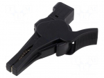 Crocodile clip | 32A | 1kV | black | Grip capac: max.34mm