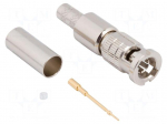 Connector: Micro BNC | plug | male | straight | 75&Omega; | HD-BNC | crimped