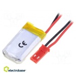Taasaku:Li-Po | 3,7 V | 250 mAh | kaablid, JST SYR-02T pesa