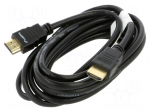 Cable | HDMI plug,both sides | PVC | 3D,4K,ARC,CEC 2.0 | 3m | black