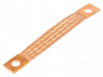 Braids | earthing tape | W: 16mm | 16mm2 | &Oslash;1: 9mm | &Oslash;2: 9mm | 120A | L: 100mm