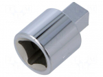 Socket | square,socket spanner | 10mm | 1/2" | Chrom-vanadium steel