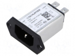 Connector: AC supply | socket | male | 6A | 250VAC | C14 (E) | 5124