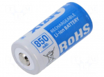 Re-battery: Li-Ion | 16340 | 3.6V | 850mAh | &Oslash;16.5x34mm | 2.5A