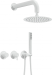 Concealed shower set with overhead shower - with horizontal mixer