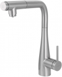 Kitchen faucet with water filter connection with pull-out spout
