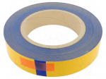 Tape: marking | blue | L: 50m | W: 50mm | self-adhesive | PVC