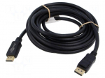 Cable | DisplayPort plug,both sides | PVC | DisplayPort 2.0 | Len: 5m