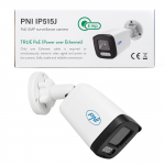 PNI IP515J POE video surveillance camera, bullet 5MP, 2.8mm, for outdoor use, bidirectional audio, white