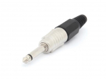 6.35mm PROFESSIONAL MALE JACK CONNECTOR - MONO - BLACK