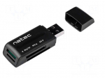 Card reader: memory | USB A plug | USB 2.0 | ANT 3 | black | 480Mbps