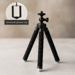 Tripod Riff RF-TRIP-BL universal flexible soft tripod for mobile phones and cameras, max 18 cm, black