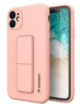 Back panel cover Wozinsky Samsung Galaxy A52s 5G / A52 5G / A52 4G Kickstand Case Silicone Stand Cover Pink