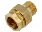 Splice terminal: double connector | brass CW617N | Thread: G 3/4"