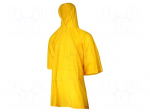 Raincoat | Size: one size | yellow | with a hood | poncho