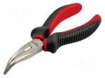 Pliers | curved,half-rounded nose | 160mm