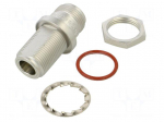 Coupler | straight | 50&Omega; | gold-plated | PTFE | N socket,both sides