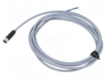 Cable: for sensors/automation | M8 | PIN: 3 | straight | 2.5m | plug