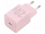 Power supply: switching | mains,plug-in | 5&divide;12VDC | 20W | pink | 3A