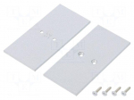 Cap for LED profiles | silver | steel | Application: VARIO30