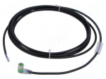 Cable: for sensors/automation | M8 | PIN: 3 | angled | 3m | plug | 30VDC