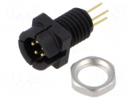 Connector: circular | 60V | 3A | PIN: 5 | socket | male | THT | IP40 | 709,719