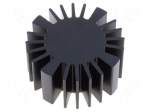 Heatsink | LED | &Oslash;: 50mm | H: 25mm | Colour: black