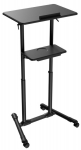 Tv stand Gembird Mobile Lecture Desk with Caster Wheels Black