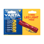 Patareisid, akusid ja laadijaid // AA, AAA ja muud suurused patareid, laadijad &ndash; saadaval tellimiseks // Bateria VARTA Longlife Power LR03/LR06 x4szt + latarka Mini Led Light