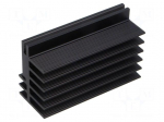 Heatsink: extruded | grilled | black | L: 75mm | W: 30mm | H: 45mm