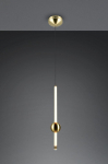 Trio Melita LED piekarama lampa 13 cm matt brass brushed steel 331510108 4017807661934