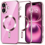 Other goods Tech-Protect Tech-Protect MagFlex MagSafena iPhone 16 Case - Clear / Pink