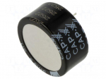Supercapacitor | connectors | 1F | 5.5VDC | -20&divide;80% | &Oslash;20.5x9.8mm | 15uA