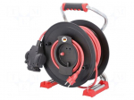 Extension lead | 3G1.5mm2 | 50m | rubber | red | Sockets no: 3 | 16A