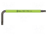 Wrench: hex key | Hex Plus,spherical | HEX 2.5mm | Overall len: 63mm