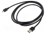 Cable | USB 2.0 | USB A plug double sided,USB B mini plug | 2m
