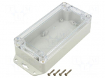 Enclosure: multipurpose | X: 80mm | Y: 160mm | Z: 45mm | ZP | ABS | gasket