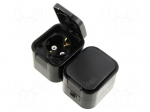 Connector: AC supply | socket | 2P+PE | 250VAC | 16A | grey | wall mount