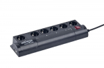 EnerGenie EG-PMS2 surge protector Black 6 AC outlet(s) 220 &ndash; 230