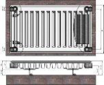 Radiator 11x400x2000 Side connect. Termolux