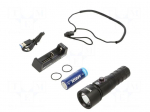 Torch: LED | IPX8 | 1000lm | L: 155mm | &Oslash;: 46mm | 5&deg; | 6000K | diving