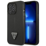 Guess GUHCP13LPSATLK Saffiano Triangle Logo Hardcase for iPhone 13 Pro/13 6,1" / black