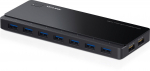 TP-LINK 7-Port-USB-3.0-Hub mit 2 Ladeports (UH720), USB-Hub schwarz, inkl. Netzadapter