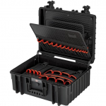 KNIPEX tool case "Robust34" 00 21 36 LE, tool box black, dustproof and waterproof, suitable for air travel