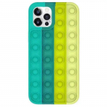 Fusion Pop it silikona aizsargapvalks Apple iPhone 12 Pro Max dzeltens - zaļ&scaron;