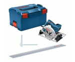 Bosch Hand-held circular saw GKS 55+ GCE Professional (blue, 1,350 watts, L-BOXX, guide rail FSN 1400)