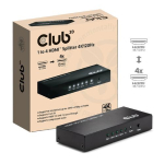 Club 3D Club3D HDMI jagaja 1 sisend -> 4 v&auml;ljundit 4K120Hz UHD jaem&uuml;&uuml;k